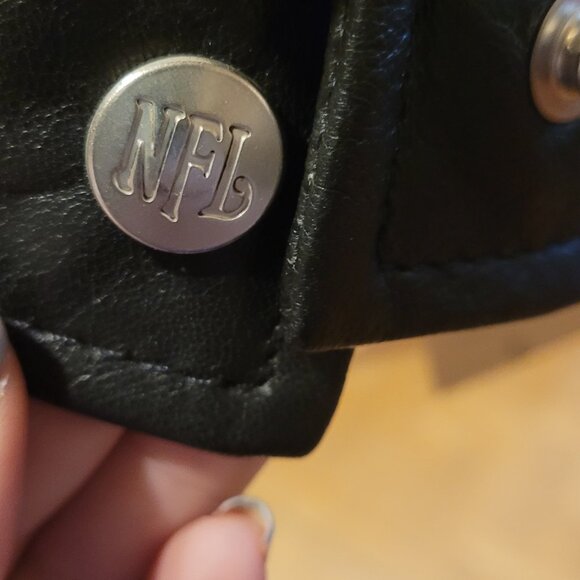 NWT Vintage 1991 Superbowl 25th Anniv Football XXV Lambskin Leather Jacket - Picture 6 of 16